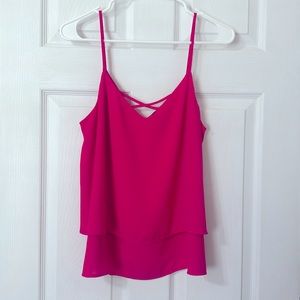 Maurices Pink Layered Tank Top